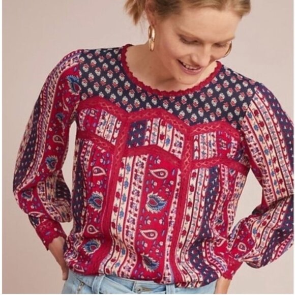 Anthropologie Tops - Maeve by Anthropologie Gretchen Patchwork Top